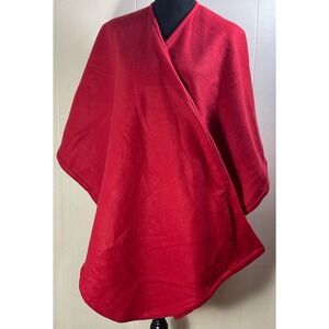 AXXENTS Womens Red Fleece Wrap Shawl One Size Comfort Style